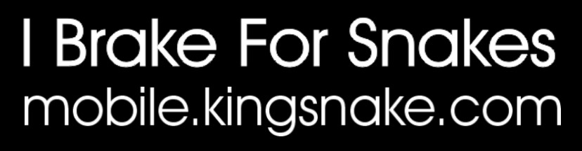 2013 mobile.kingsnake.com bumper sticker